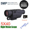 5 Mega Pixels 5x40 Digital Night Vision Monocular 200m Range NV Monocular Night Vision Photos & Video Hunting Game Cameras